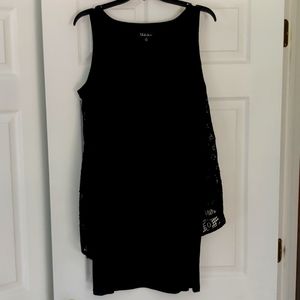 Black lacy cocktail dress
